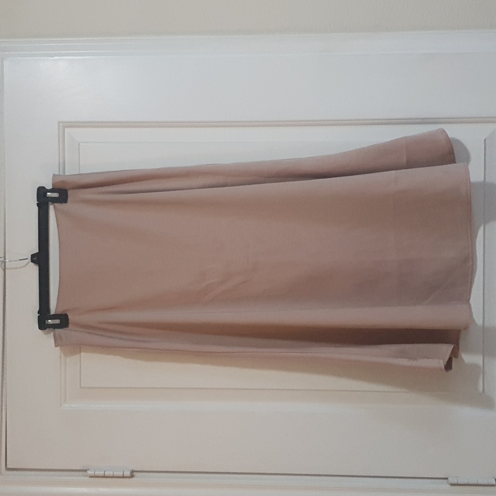 Silk-effect midi skirt